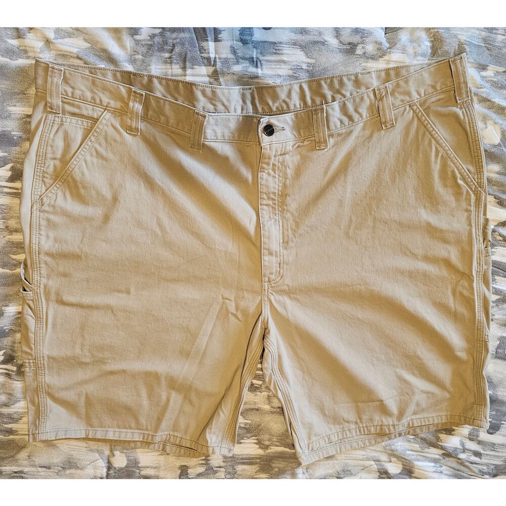 CARHARTT 100245-285 Tan CARPENTER Cargo SHORTS Khaki Men's 50 Relaxed Fit Cotton